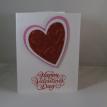 Dangling hearts v-day card